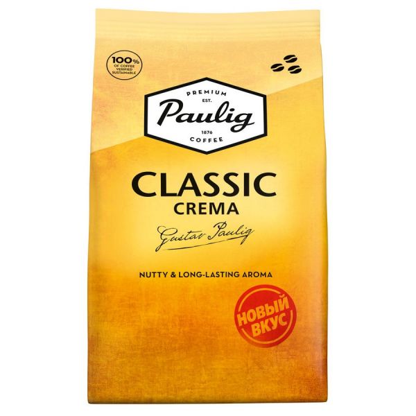 Кофе зерновой Paulig Classic Crema обжарка темная 1 шт 1 кг [17534]